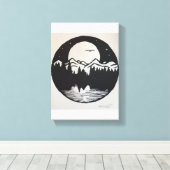 Maneschijn Canvas Afdruk (Insitu (Houten vloer))
