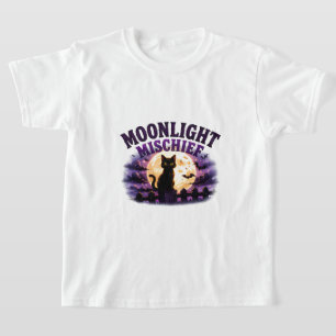 🐈⬛ Maneschijn Halloween Zwarte Kat Zegt 🌕 T-shirt