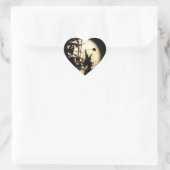 Maneschijn Hart Sticker (Tas)