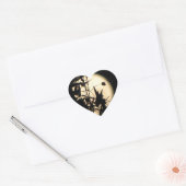 Maneschijn Hart Sticker (Envelop)