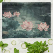 Maneschijn Lotusmeer (8) Theedoek (Gevouwen)
