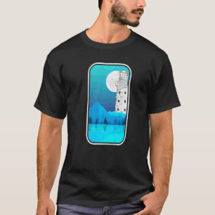 Maneschijn Natuur Boom Zeevaart Volle Maan Zee Lic T-shirt