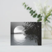 Maneschijn over het water briefkaart (Staand voorkant)