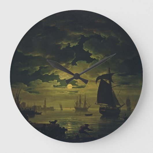 Maneschijn over Palermo High-Fidelity Fine Art Grote Klok (Voorkant)