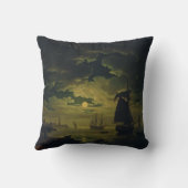 Maneschijn over Palermo High-Fidelity Fine Art Kussen (Achterkant)