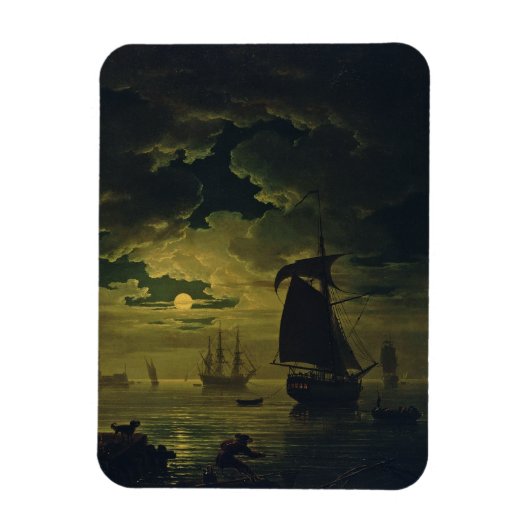 Maneschijn over Palermo High-Fidelity Fine Art Magneet (Verticaal)