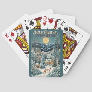 Maneschijn over Wintervallei Pokerkaarten