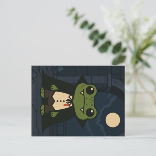 Maneschijnondeugend en de Prins met de Hoektanden Feestdagenkaart (Staand voorkant)