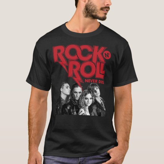 Maneskin Rock N Roll Quote Måneskin Original T-shirt (Voorkant)