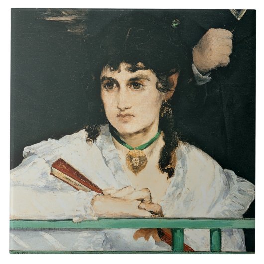 Manet | Balcony, detail, 1868-9 Tegeltje (Voorkant)
