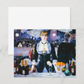 Manet Bar bij de Folies Bergere-uitnodigingen Kaart (Voorkant / Achterkant)
