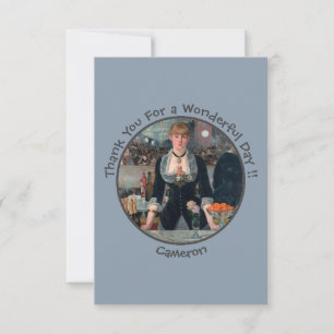 Manet Bar in het Folies-Bergère Party Collectie Bedankkaart