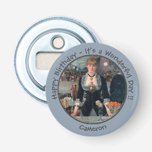 Manet Bar in het Folies-Bergère Party Collectie Button Flesopener