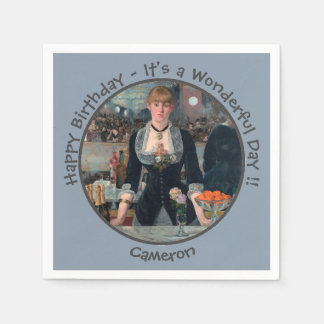 Manet Bar in het Folies-Bergère Party Collectie Servet