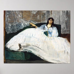 Manet - Baudelaire's mistress, Reclining Poster