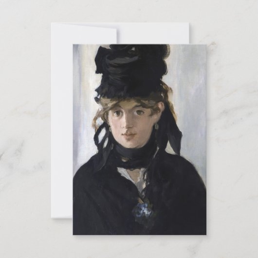Manet - Berthe Morisot met een boeket van violette Bedankkaart (Voorkant)