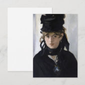 Manet - Berthe Morisot met een boeket van violette Bedankkaart (Voorkant / Achterkant)