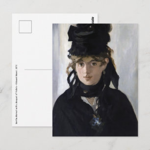 Manet - Berthe Morisot met een boeket van violette Briefkaart