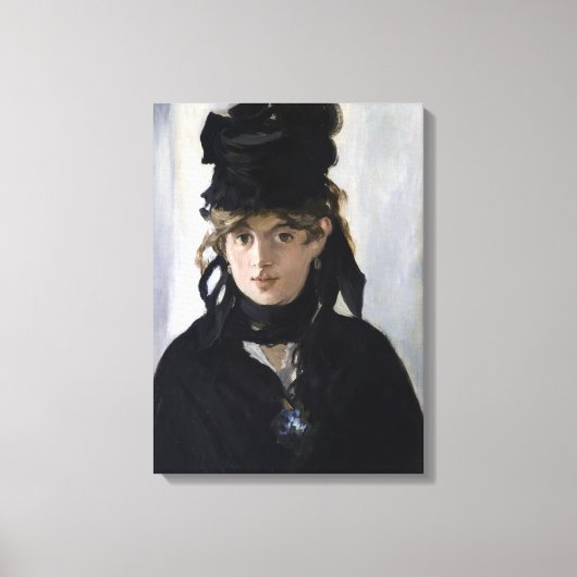 Manet - Berthe Morisot met een boeket van violette Canvas Afdruk (Voorkant)