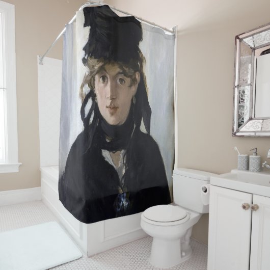 Manet - Berthe Morisot met een boeket van violette Douchegordijn (In situ)