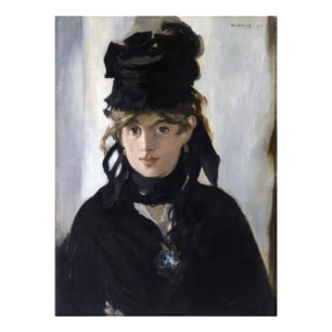Manet - Berthe Morisot met een boeket van violette Foto Afdruk