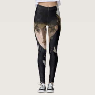 Manet - Berthe Morisot met een boeket van violette Leggings