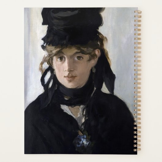 Manet - Berthe Morisot met een boeket van violette Planner (Achterkant)