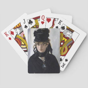 Manet - Berthe Morisot met een boeket van violette Pokerkaarten