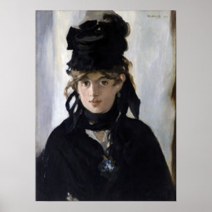Manet - Berthe Morisot met een boeket van violette Poster