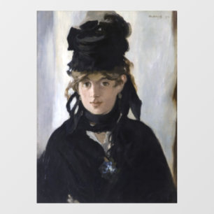 Manet - Berthe Morisot met een boeket van violette Raamsticker
