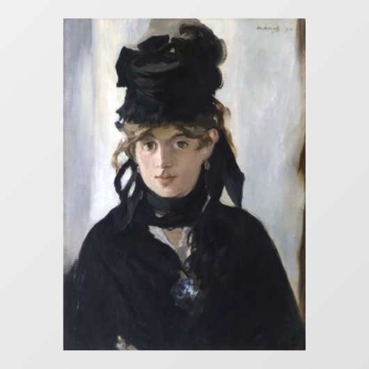 Manet - Berthe Morisot met een boeket van violette Raamsticker (Vel)