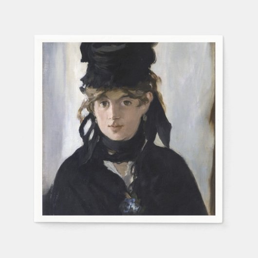 Manet - Berthe Morisot met een boeket van violette Servet (Voorkant)