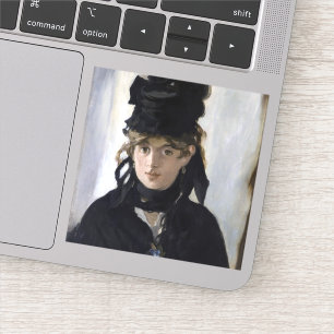 Manet - Berthe Morisot met een boeket van violette Sticker