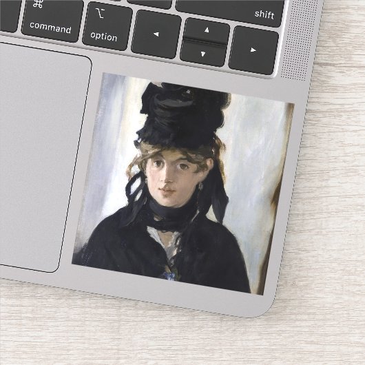 Manet - Berthe Morisot met een boeket van violette Sticker (Detail)