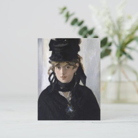 Manet - Berthe Morisot met een boeket viooltjes Briefkaart (Staand voorkant)