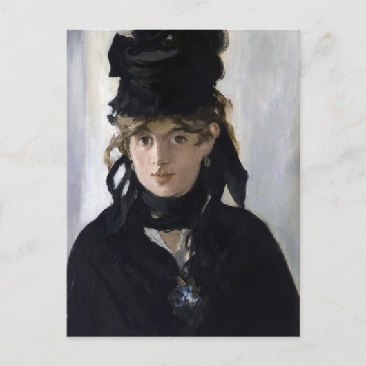 Manet - Berthe Morisot met een boeket viooltjes Briefkaart (Voorkant)