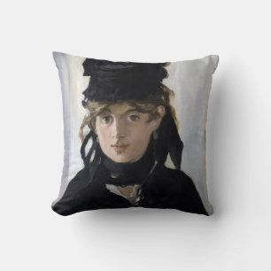 Manet - Berthe Morisot met een boeket viooltjes Kussen