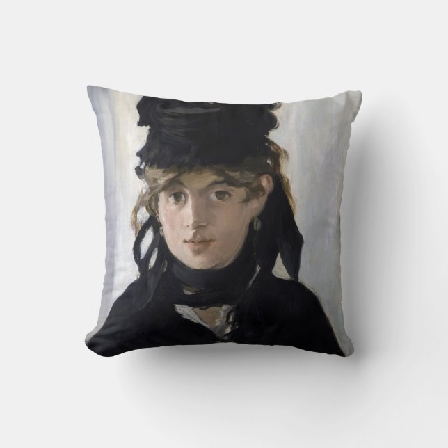Manet - Berthe Morisot met een boeket viooltjes Kussen (Voorkant)