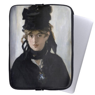 Manet - Berthe Morisot met een boeket viooltjes Laptop Sleeve