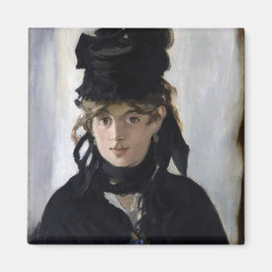 Manet - Berthe Morisot met een boeket viooltjes Magneet