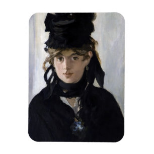 Manet - Berthe Morisot met een boeket viooltjes Magneet