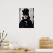 Manet - Berthe Morisot met een boeket viooltjes Poster (Keuken)