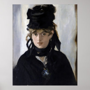 Manet - Berthe Morisot met een boeket viooltjes Poster