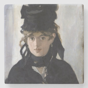 Manet - Berthe Morisot met een boeket viooltjes Stenen Onderzetter