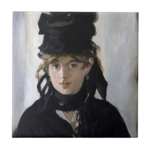 Manet - Berthe Morisot met een boeket viooltjes Tegeltje
