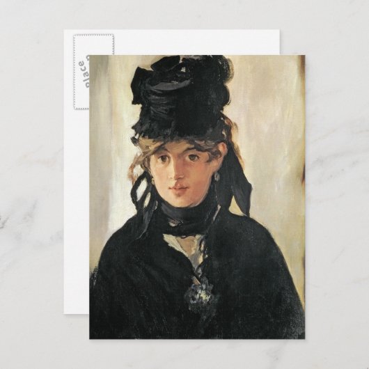 Manet | Berthe Morisot met een Bouquet van Violets Briefkaart (Voorkant / Achterkant)