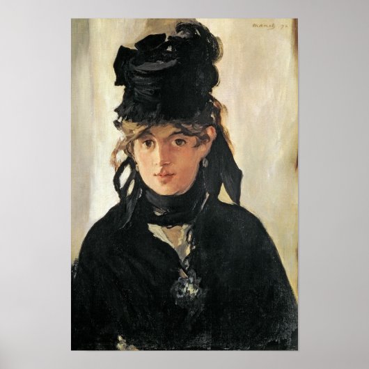 Manet | Berthe Morisot met een Bouquet van Violets Poster (Voorkant)