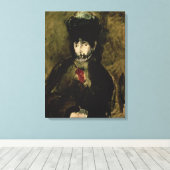 Manet | Berthe Morisot Wearing a Veil, 1872 Canvas Afdruk (Insitu (Houten vloer))