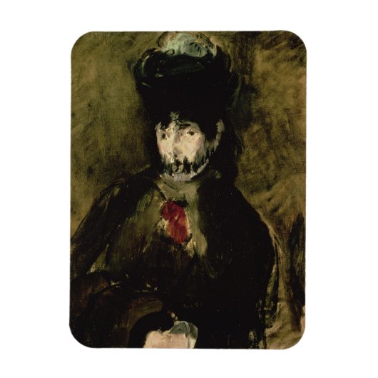 Manet | Berthe Morisot Wearing a Veil, 1872 Magneet (Verticaal)