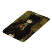 Manet | Berthe Morisot Wearing a Veil, 1872 Magneet (Linkerzijde)